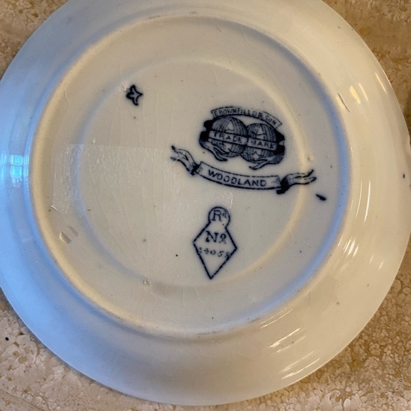 Brownfield & Son Trademark Woodland Vintage No 14058 Vintage Porcelain Tea Plate - Picture 9 of 10